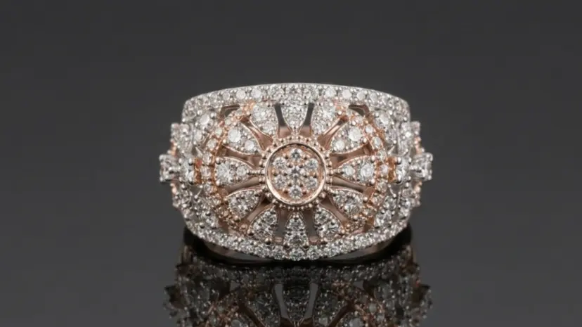 Diamond filigree ring