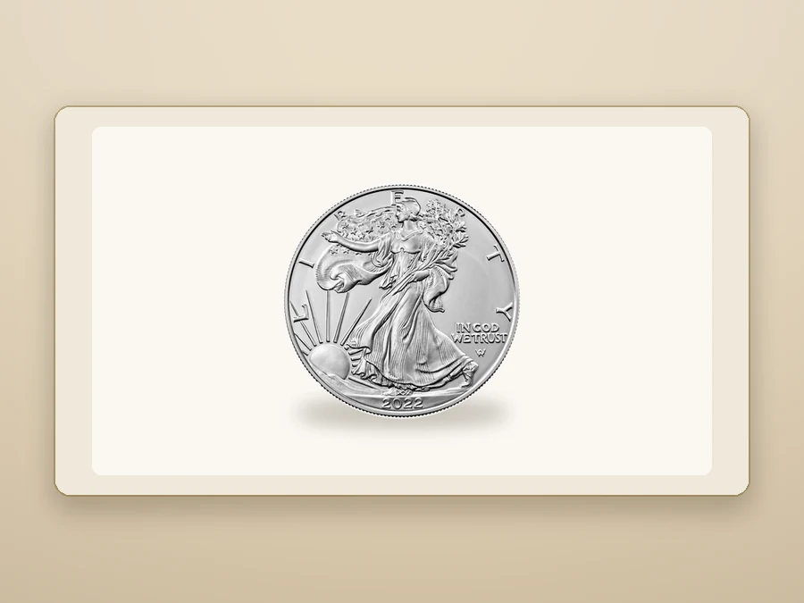 Fine silver coin, face side