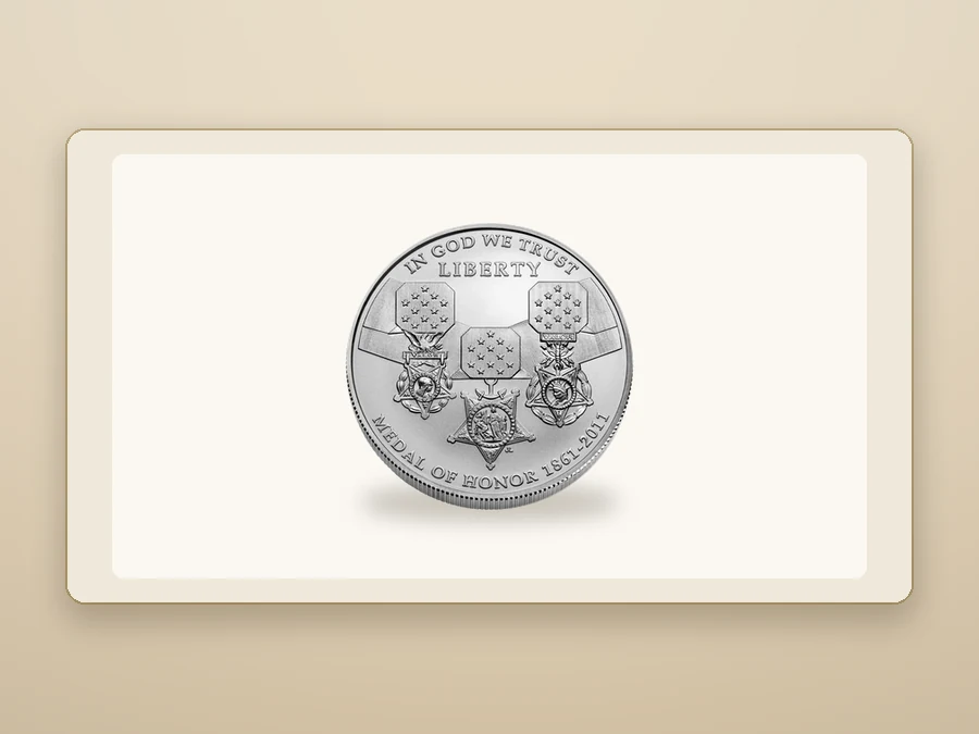 Fine silver coin, engraved reverse